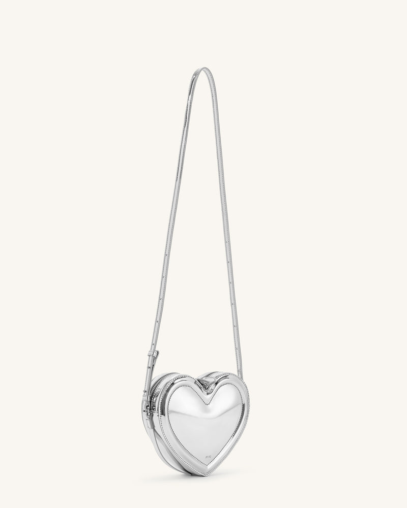 Arlene Heart Shaped Bag - Sliver