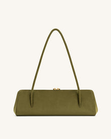 Nova Baguette Style Shoulder Bag - Dark Olive