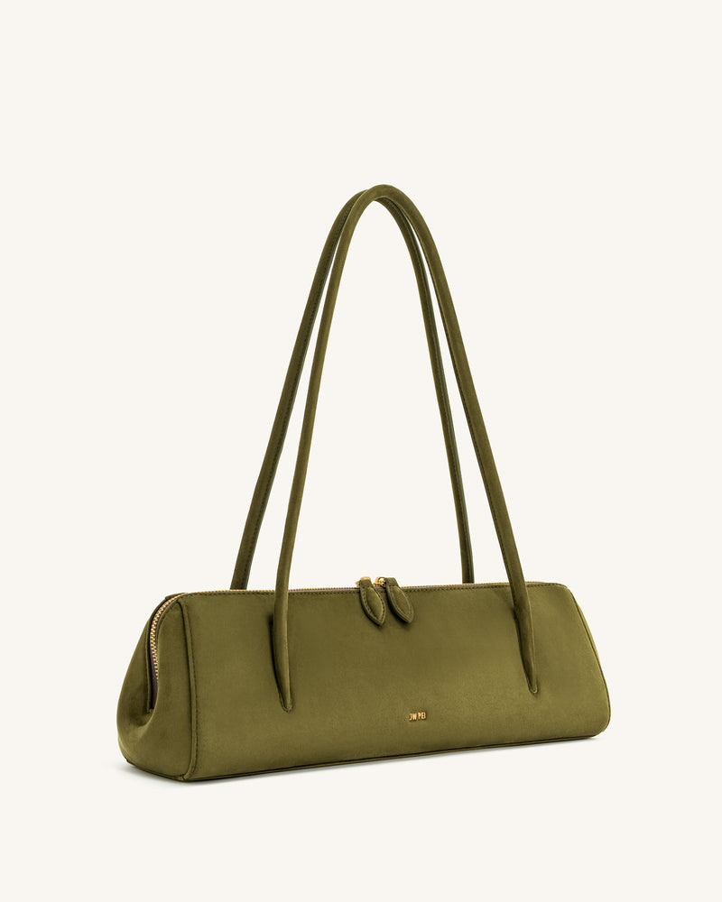 Nova Baguette Style Shoulder Bag - Dark Olive