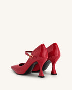 Thalina Patent Leather Pumps - Red