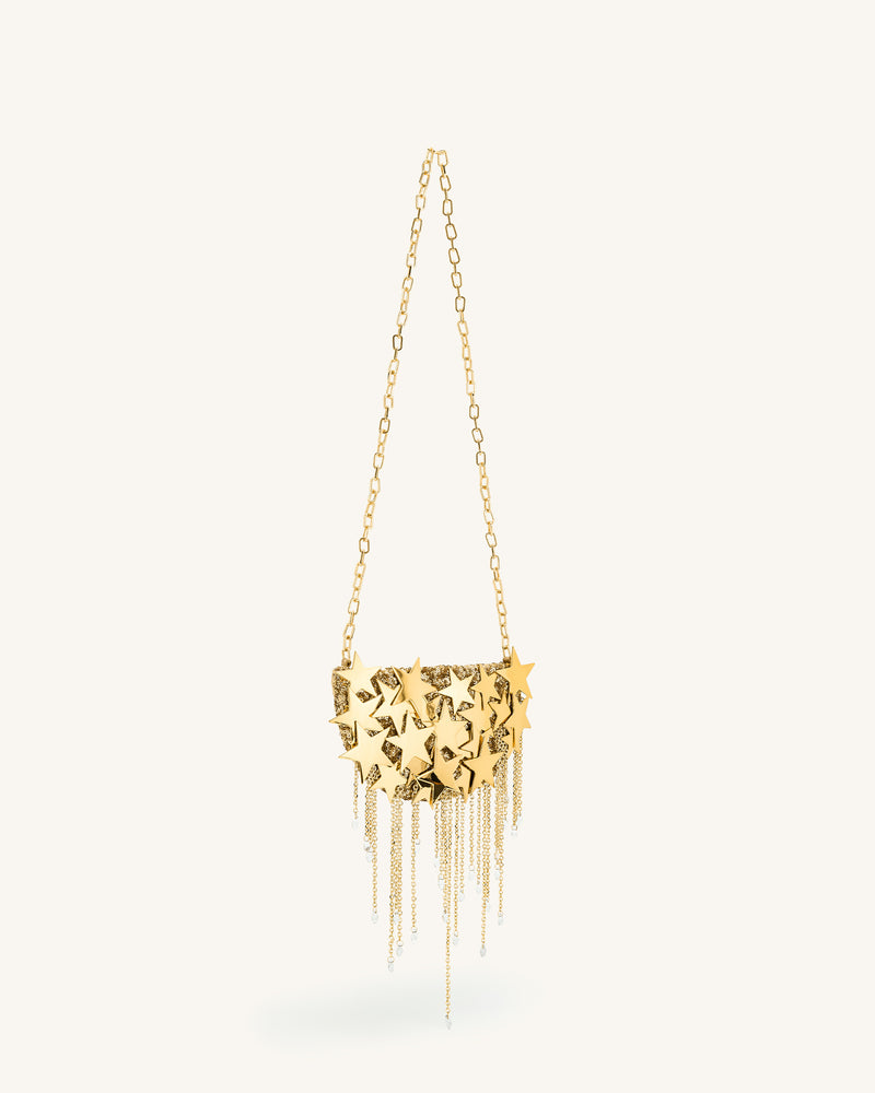 Anika Star-Embellished Chain Bag - Gold