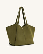 Kiana Large Capacity Tote Bag - Dark Olive