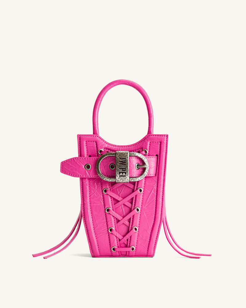 FEI Crushed Straps Phone Bag - Bright Pink