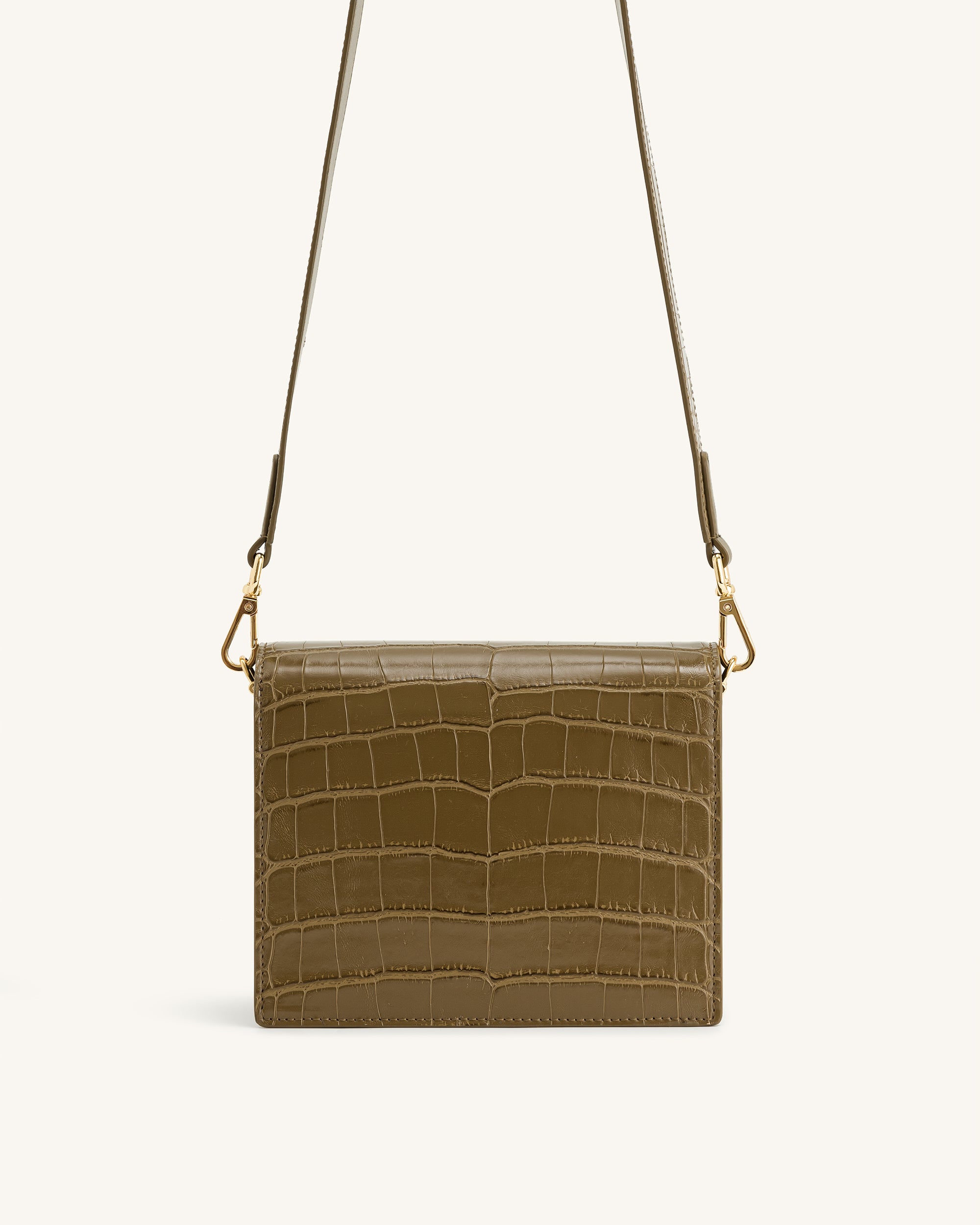 Duo buckle discount croc shoulder bag