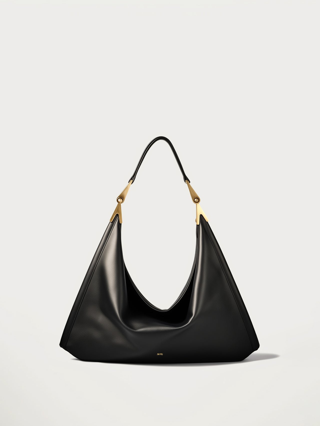 Paisley Triangle Hobo Bag - Black