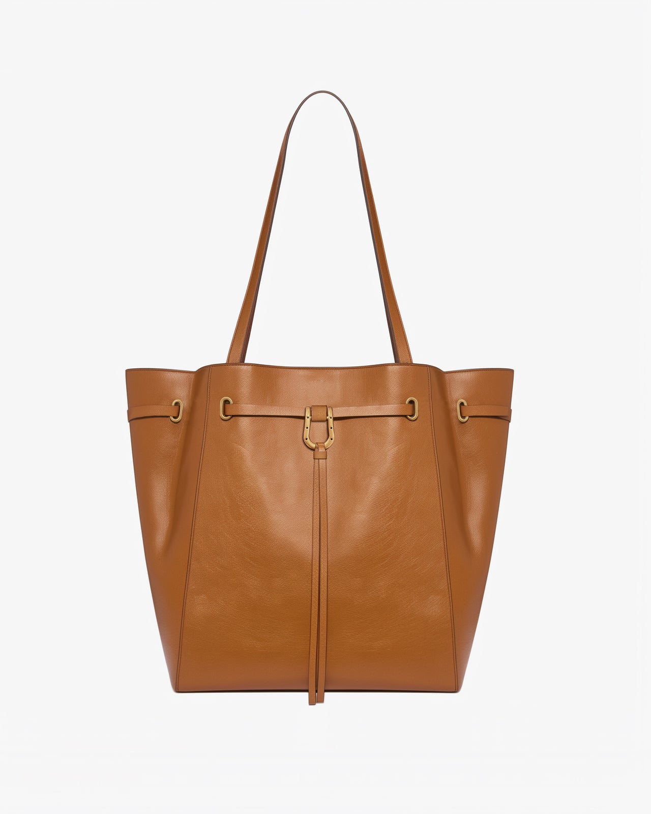 Valentina Leather Tote Bag - Brown