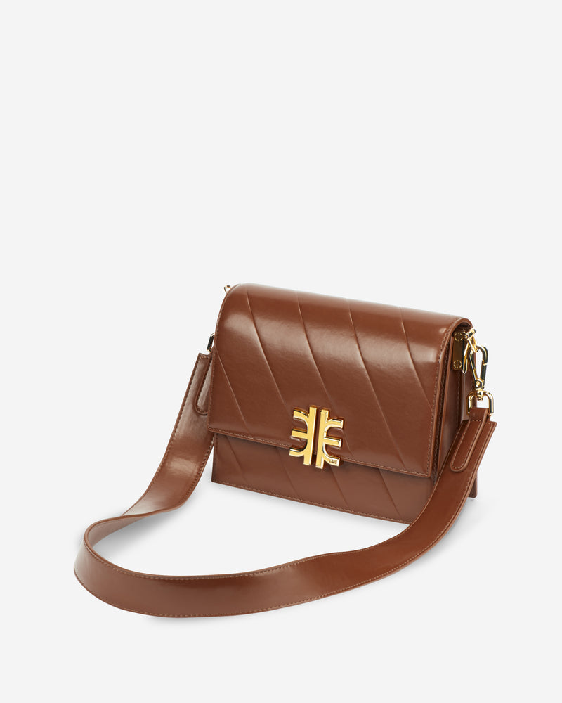 Mira Mini Flap Bag - Brown