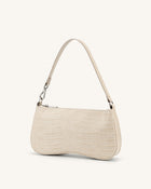 Eva Shoulder Handbag - Ivory Croc