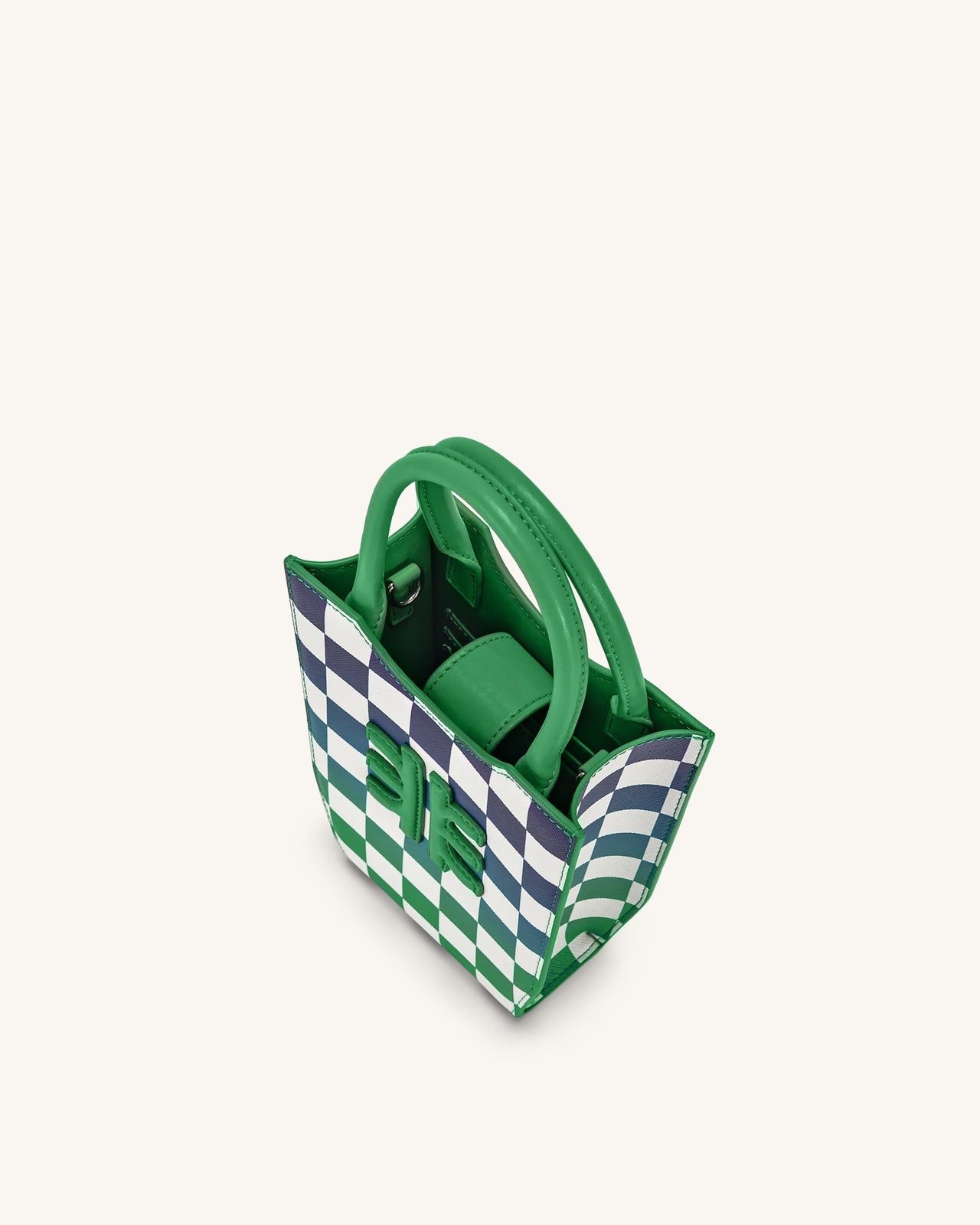 FEI Gradient Checkerboard Phone Bag - Grass Green & Dark Blue