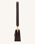 Mini Flap Crossbody - Brown Croc